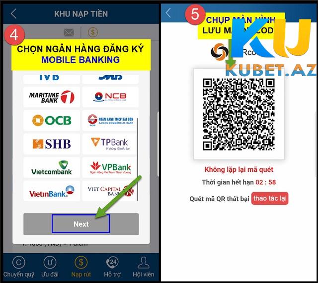 Nạp tiền thông qua Internet Banking dễ dàng, thuận tiện